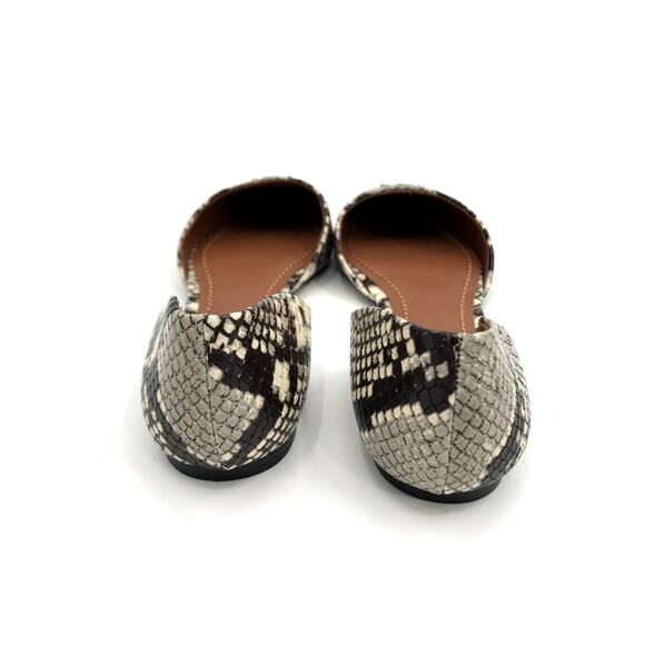 Coach Women's Snakeskin D'Orsay Pointed Toe Flats Size 6 NEW - Picture 4 of 11